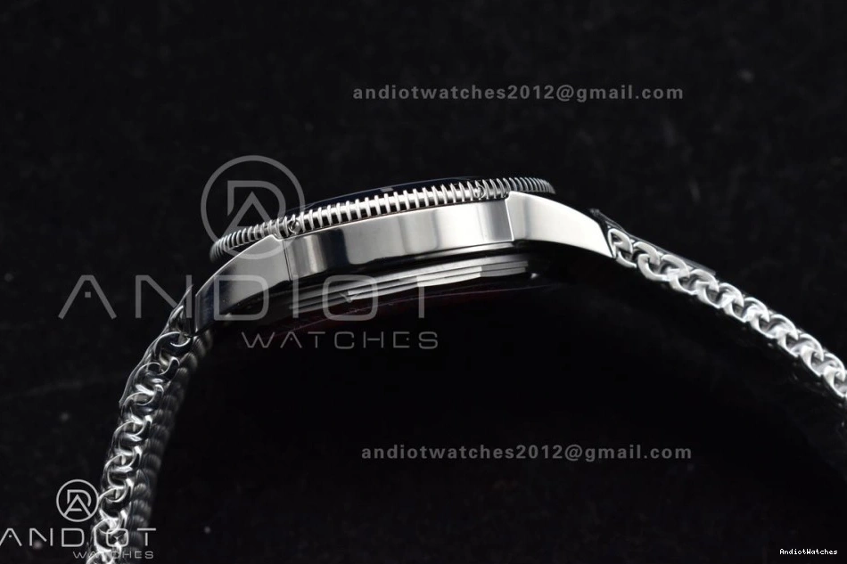 Dial 42mm SS Ceramic SS Blue Heritage Fashionable Bezel BLSF Mesh Bracelet 1169 Blue SuperOcean II on A 0402